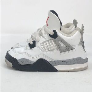 Air Jordan 4 Retro OG (TD) 2025 White Cement IB4387-100 Shoes - Size 7C
